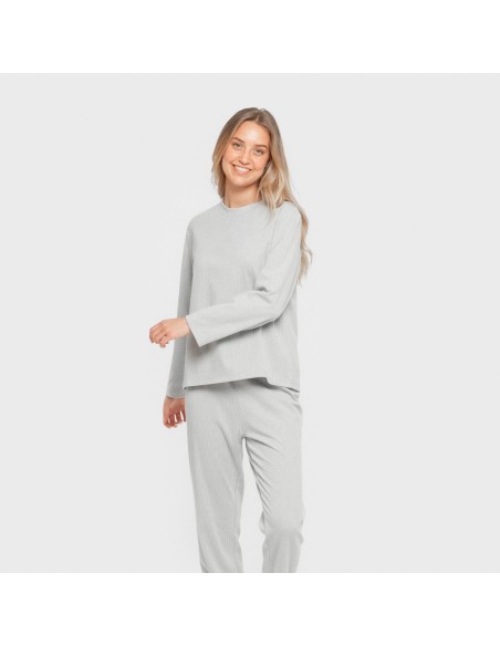 Pijama canalé Raya ancha lisa