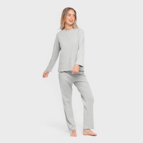 Pijama canalé Raya ancha lisa