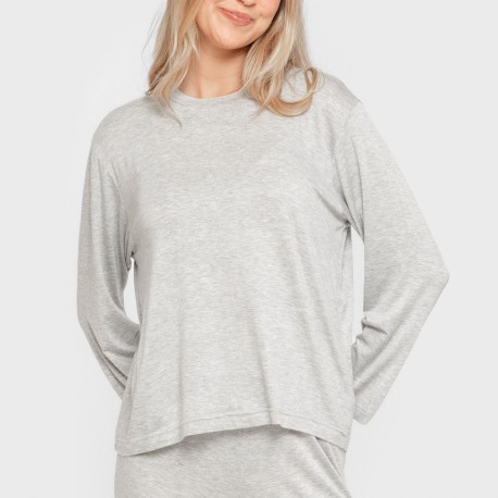 Pijama largo viscosa mujer liso