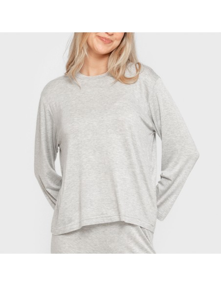 Pijama largo viscosa mujer liso