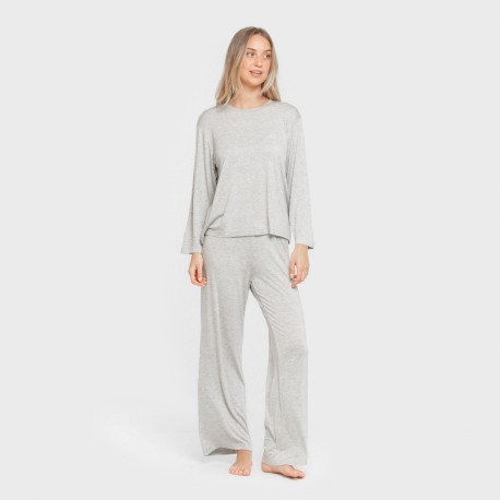 Pijama largo viscosa mujer liso