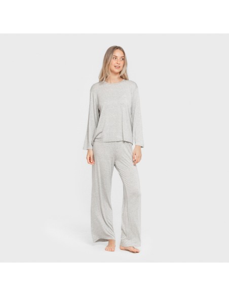 Pijama largo viscosa mujer liso