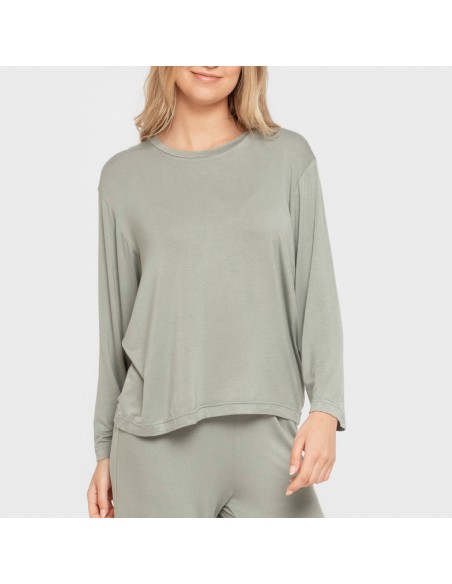 Pijama largo viscosa mujer liso