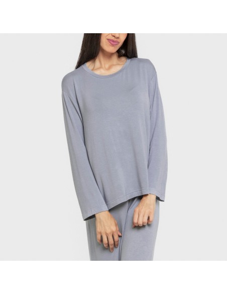 Pijama largo viscosa mujer liso