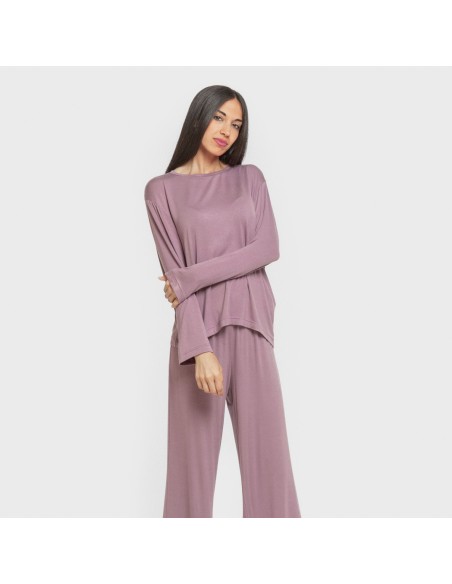 Pijama largo viscosa mujer liso