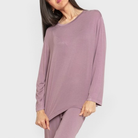 Pijama largo viscosa mujer liso