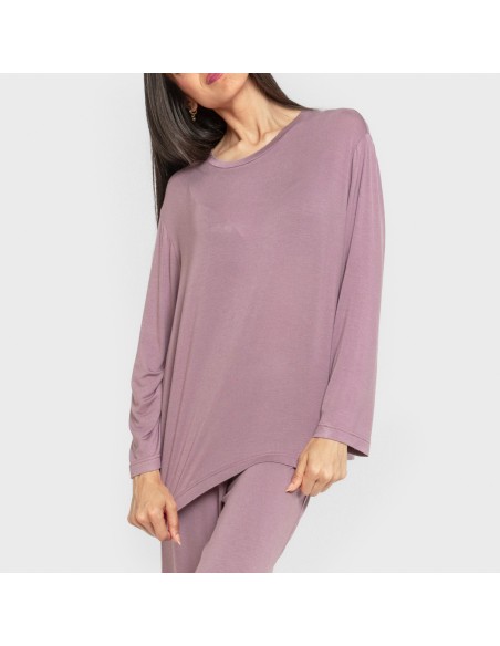 Pijama largo viscosa mujer liso