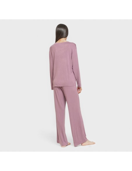 Pijama largo viscosa mujer liso