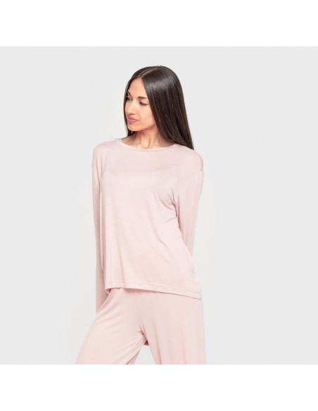 Pijama largo viscosa mujer liso
