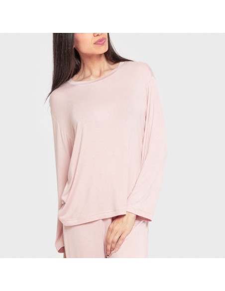 Pijama largo viscosa mujer liso