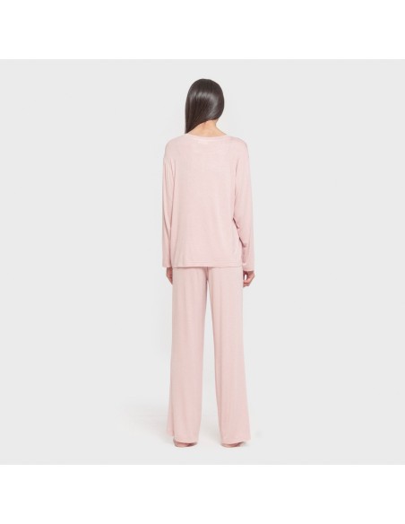 Pijama largo viscosa mujer liso