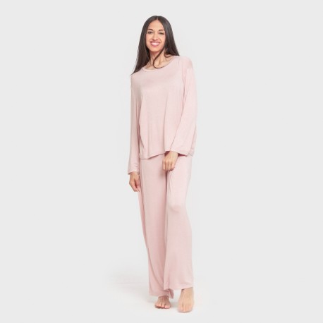 Pijama largo viscosa mujer liso