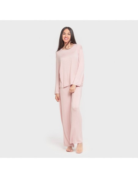 Pijama largo viscosa mujer liso