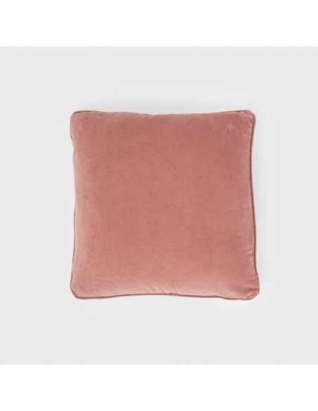 Cojín cuadrante terciopelo algodón liso - funda + relleno