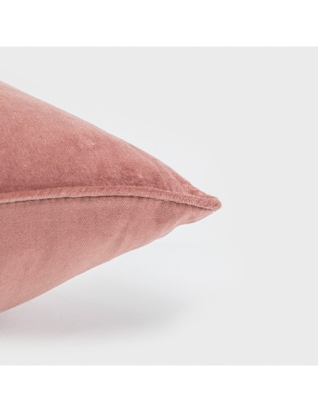 Cojín cuadrante terciopelo algodón liso - funda + relleno