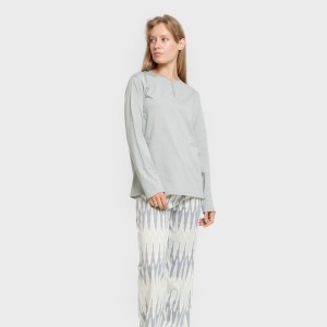 Pijama largo algodón Lalita agua marina 2