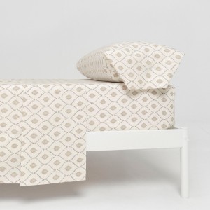 Juego de sábanas algodón Charleston topo