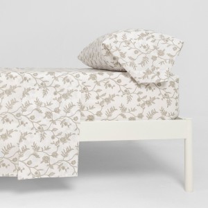 Juego de sábanas algodón Helena topo