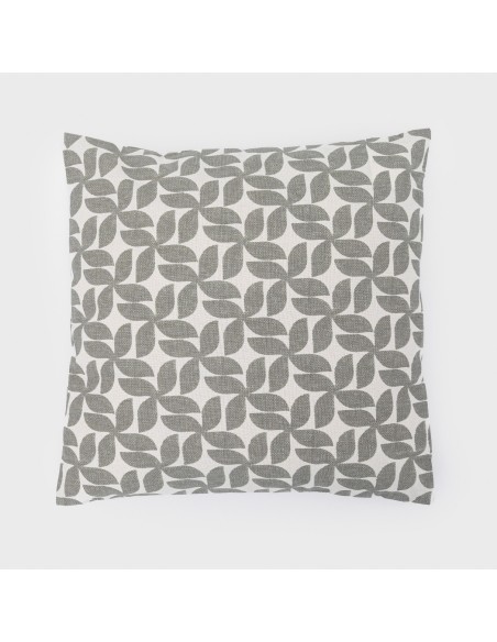 Cojín cuadrante antimanchas Keira gris 45x45 - funda + relleno