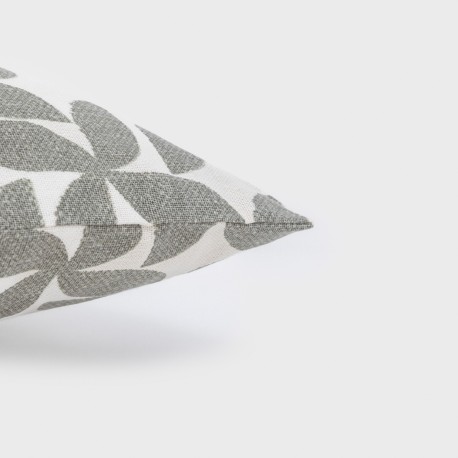 Cojín cuadrante antimanchas Keira gris 45x45 - funda + relleno