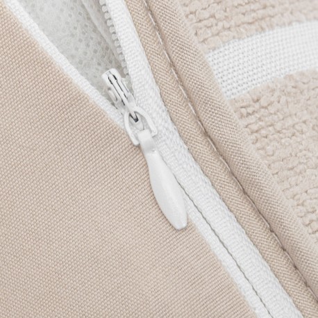 Cojín cuadrante jacquard chenilla Sunnies topo - funda + relleno