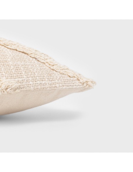 Cojín cuadrante algodón Barbaro natural 45x45 - funda + relleno