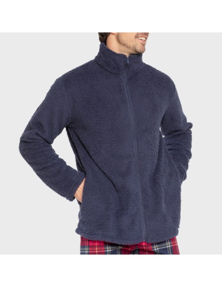 Sudadera sherpa hombre lisa