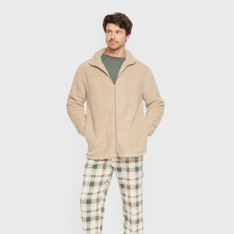 Sudadera sherpa hombre lisa