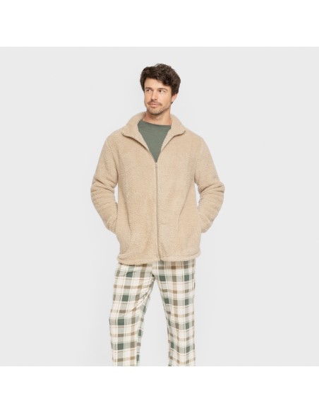 Sudadera sherpa hombre lisa