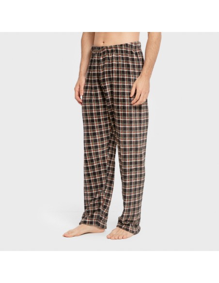 Pijama coral hombre Cuadro Frankfurt verde