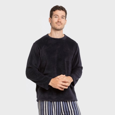 Pijama coral hombre Raya Vinicius azul