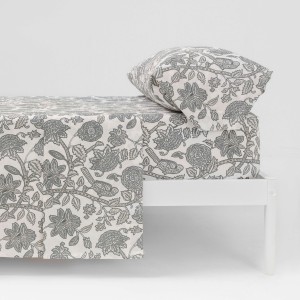 Juego de sábanas algodón Enelia azul keike - topo