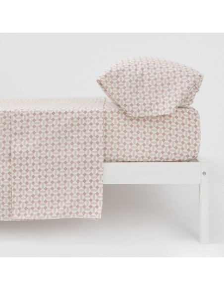 Juego de sábanas Enrieta rosa keike - topo