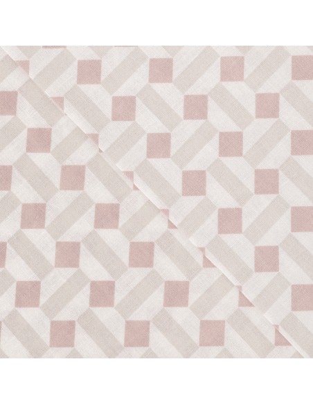 Juego de sábanas Enrieta rosa keike - topo