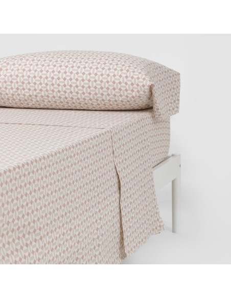 Juego de sábanas Enrieta rosa keike - topo