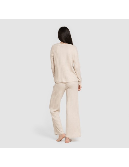 Jersey pico polyamide canalé mujer