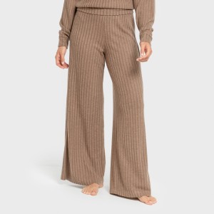 Pantalón largo ancho 4x2 canalé mujer 2