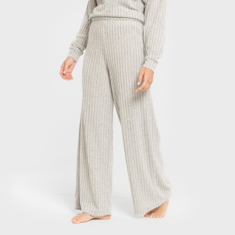 Pantalón largo ancho 4x2 canalé mujer