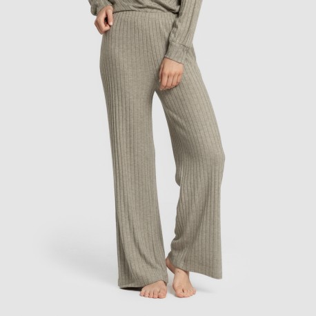 Pantalón largo polyamide canalé mujer