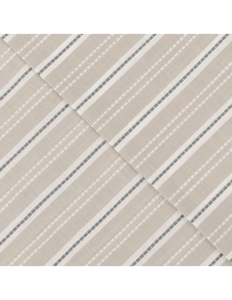 Juego de sábanas algodón Raya Segovia azul keike