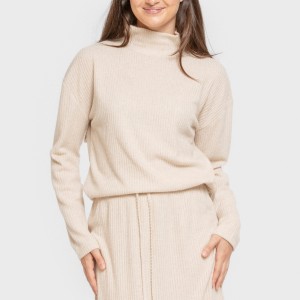 Jersey cuello subido rib canalé mujer 2