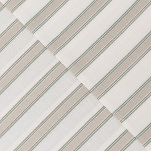 Juego de sábanas algodón Raya Sitges verde seco 2