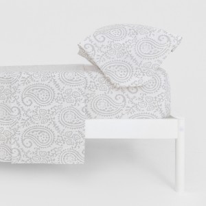 Juego de sábanas algodón Caterina gris claro