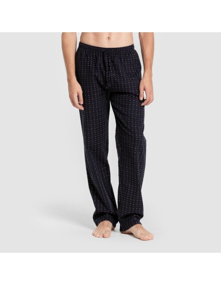 Pijama hombre franela Monclova azul marino