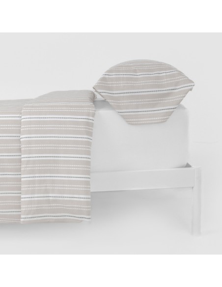 Funda nórdica algodón Raya Segovia verde keike