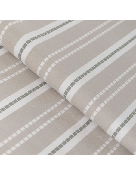 Funda nórdica algodón Raya Segovia verde keike