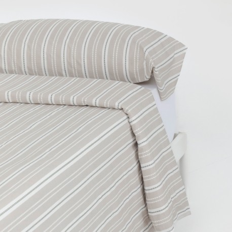 Funda nórdica algodón Raya Segovia verde keike