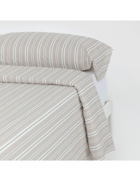 Funda nórdica algodón Raya Segovia verde keike