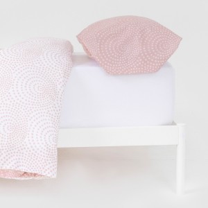 Funda nórdica algodón Katy reversible malva rosa