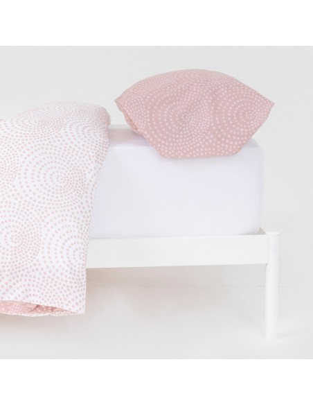 Funda nórdica algodón Katy reversible malva rosa